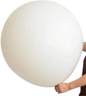 🎈 36 inch giant white latex balloons (pack of 6) - premium helium quality for birthdays, weddings, parties, festivals, photo shoots, new year, christmas events and decorations логотип