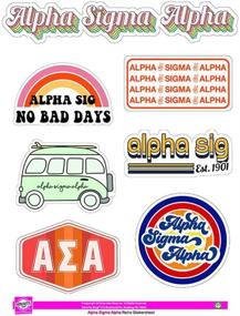 img 1 attached to Vintage-Inspired Alpha Sigma Alpha Sticker Sheet for Retro Enthusiasts