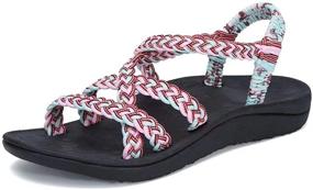 img 4 attached to 👟 CIOR Women's Sport Sandals with Arch Support - Lightweight Non-Slip Hiking, Walking, and Beach Sandals for Outdoor Travel