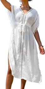 img 4 attached to CUPSHE Womens Tassel Belted Beachwear