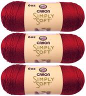 autumn red caron simply soft yarn solids (3-pack) h97003-9730 logo