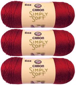 img 2 attached to Autumn Red Caron Simply Soft Yarn Solids (3-Pack) H97003-9730