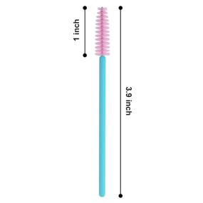 img 2 attached to 🖌️ 100pcs Disposable Mascara Brushes with Container - Eyelash Brush Spoolie Brushes for Extensions and Mascara Use