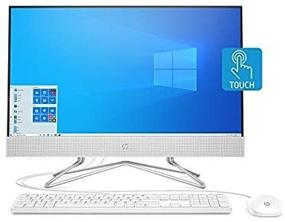 img 3 attached to 🖥️ HP 24-inch All-in-One Touchscreen Desktop Computer: AMD Athlon Silver 3050U, 4GB RAM, 256GB SSD, Windows 10 Home - 24-df0030 (White)