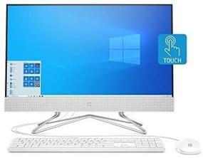 img 1 attached to 🖥️ HP 24-inch All-in-One Touchscreen Desktop Computer: AMD Athlon Silver 3050U, 4GB RAM, 256GB SSD, Windows 10 Home - 24-df0030 (White)