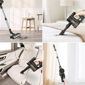 img 2 attached to 🔋 ORFELD Cordless Vacuum Cleaner, 22000Pa Suction Power, Up to 45 mins Runtime, 4-in-1 Lightweight Stick Handheld Vacuum for Car, Pet Hair, Hard Floors - Black