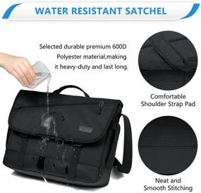 img 3 attached to VASCHY Messenger Bag: Water Resistant Satchel for Men's Laptop, Work, School, and Business