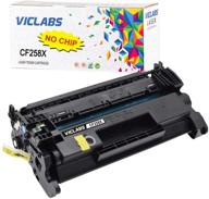 🖨️ viclabs cf258x/258a toner cartridge: compatible replacement for hp 58x/58a (no chip) - for hp pro mfp m428/m404/m304 printer (black, 1-pack) logo