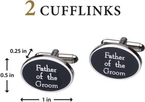 img 1 attached to Lillian Rose Groom Cufflinks for Fathers