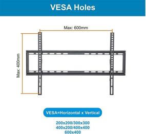 img 3 attached to 📺 Beszin 37-70" Fixed TV Mount - ROHS Listed Low Profile Slim Universal Monitor Wall Mount TV Bracket (37-70") - 77lbs Capacity, VESA 600x400mm