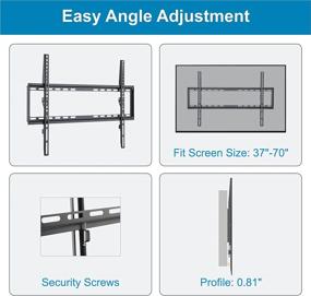 img 2 attached to 📺 Beszin 37-70" Fixed TV Mount - ROHS Listed Low Profile Slim Universal Monitor Wall Mount TV Bracket (37-70") - 77lbs Capacity, VESA 600x400mm