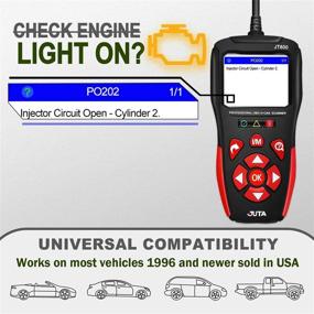 img 3 attached to 🚗 Автомобильный OBD2 сканер JUTA JT600: тест аккумулятора, диагностический инструмент для двигателя - все автомобили OBDII после 1996 года.