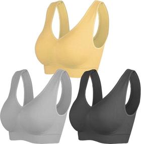 img 4 attached to 👙 Top-Rated Cabales Women's 3 Pack Seamless Sports Bra with Removable Pads for Ultimate Comfort and Support