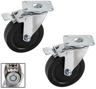 🔒 enhanced performance double lock brake heavy duty swivel casters logo