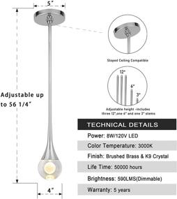 img 3 attached to Untrammelife Polished Teardrop Dimmable Lighting