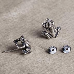 img 1 attached to 🐸 Vintage Cute Animal Frog Stud Earrings: 925 Sterling Silver Birthday Gifts for Women and Girls - Perfect Party Jewelry