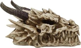 img 1 attached to 🐉 ebros gift 9 inch long smoking bone skeleton fossil dragon skull 'stryker' incense stick burner sculpture box statue home aromatherapy decor for dungeons and dragons game of thrones fans