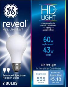 img 3 attached to 💡 GE Reveal HD Halogen Light Bulbs, A19 Enhance Spectrum - 60W Replacement (565 Lumens) - Medium Base - 2-Pack