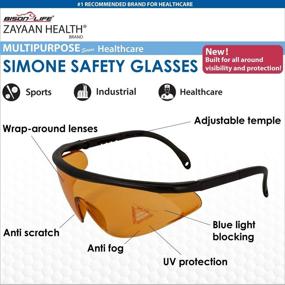 img 3 attached to Simone Safety Glasses Anti Scratch Anti Fog