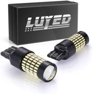 luyed 2 x 1700 lumens 7443 4014 102-ex chipsets led bulbs for backup reverse lights with projector, white (brightest leds in the market) logo