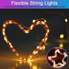 img 3 attached to 🎄 Seasonal Fairy String Lights, Battery Operated 33 Ft Led Christmas String Lights for Outdoor and Indoor Decor, Copper Wire Lights for Bedroom, Patio, Trees, Curtain, Party, Holiday Decoration