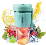 🍹 modquen portable blender - 280ml personal blender with usb rechargeable feature, ideal mini blender for milk shakes and travel juicer cup (green) логотип