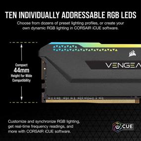 img 2 attached to Corsair Vengeance RGB Pro (CMH16GX4M2Z3600C18): 16 ГБ оперативной памяти DDR4, оптимизировано для AMD Ryzen, черный