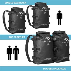 img 3 attached to 🎒 Acrodo Floating Waterproof Dry Bag Backpack - 15L Tactical Bagpack for Survival, Camping & Hiking, Prepping & Waterproofing Supplies
