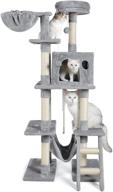 dooradar 61” cat tower: multi-level cat tree condo for indoor cats with scratching posts, ladder, toys & perch - kitty activity center for play and rest logo