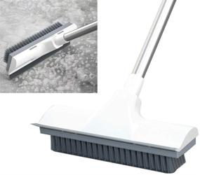 img 4 attached to 🧹 Long Handle Floor Scrub Brush 20-48.8", Stiff Bristle Scrubber Brush for Bathroom Cleaning, Deck and Tile, Bathtub and Pool, Patio and Garages