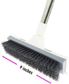 img 3 attached to 🧹 Long Handle Floor Scrub Brush 20-48.8", Stiff Bristle Scrubber Brush for Bathroom Cleaning, Deck and Tile, Bathtub and Pool, Patio and Garages