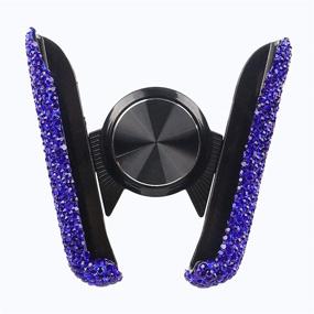 img 3 attached to 🚗 SUNCARACCL Crystal Bling Car Phone Holder - Mini Dash Air Vent Auto Mount, Universally Adjustable 360°, Stylish Stand for Cars, Women, and Girls (Blue)