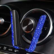 🚗 suncaraccl crystal bling car phone holder - mini dash air vent auto mount, universally adjustable 360°, stylish stand for cars, women, and girls (blue) logo