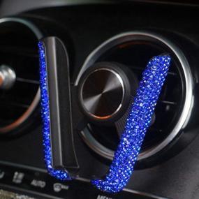 img 4 attached to 🚗 SUNCARACCL Crystal Bling Car Phone Holder - Mini Dash Air Vent Auto Mount, Universally Adjustable 360°, Stylish Stand for Cars, Women, and Girls (Blue)