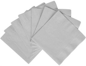 img 2 attached to 🍽️ Amscan 50 Ct Silver 2-Ply Paper Luncheon Napkins, 6x6 Inches, Party Tableware