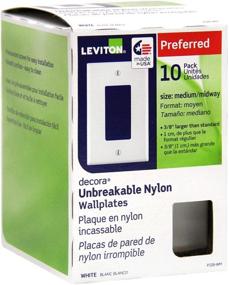 img 1 attached to Leviton PJ26-WM 1-Gang Decora/GFCI Decora настенная панель, белая, 10 штук: Стильные и прочные решения для настенной панели для вашего дома