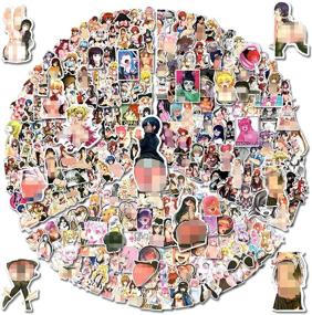 img 4 attached to 🎀 300 PCS Sexy Anime Stickers Pack - Waterproof Vinyl Decals for Laptop, Skateboard, Bicycle, and Luggage - Cute Variety Set for Adults (Anime Stickers Girl-300Pcs)