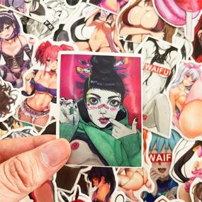 img 1 attached to 🎀 300 PCS Sexy Anime Stickers Pack - Waterproof Vinyl Decals for Laptop, Skateboard, Bicycle, and Luggage - Cute Variety Set for Adults (Anime Stickers Girl-300Pcs)