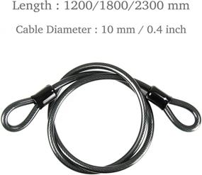 img 2 attached to 🚲 High-Quality CyclingDeal 10mm Heavy-Duty Bike Lock Cable with Sealed Ends - 1.2m (4FT)