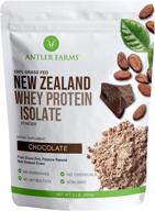 🥛 antler farms - grass fed new zealand whey protein isolate, chocolate flavor, 30 servings, 2 lbs - premium quality, cold processed, rapid absorption, keto friendly, hormone-free, non-gmo logo