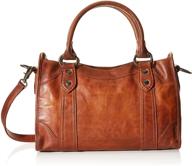 👜 frye melissa cognac satchel handbag - women's handbags, wallets, and satchels logo