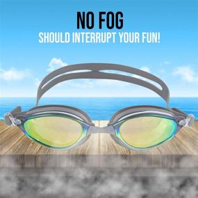 img 3 attached to Splaqua Swim Goggles for Adults, Men, Women, Youth, and Kids - Anti-Fog, Mirrored Coating, UV Protection