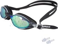 splaqua swim goggles for adults, men, women, youth, and kids - anti-fog, mirrored coating, uv protection logo