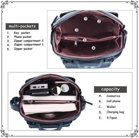 img 3 attached to Backpack Angelkiss Fashion Backpack Leather Women's Handbags & Wallets in Fashion Backpacks