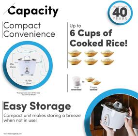 img 1 attached to 🍚 Aroma Housewares ARC-753SG Select Stainless Rice Cooker & Warmer with Uncoated Inner Pot, 6-Cup(cooked) / 1.2Qt, White