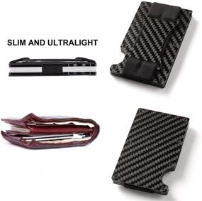 img 3 attached to Aluminum Minimalist Wallet for Men 💼 | Credit Card Blocking | Stylish Accessories