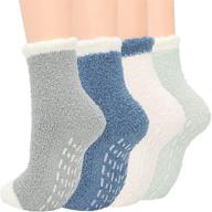 🧦 womens winter fluffy sleep socks: fleece, fuzzy, athletic, and cozy logo