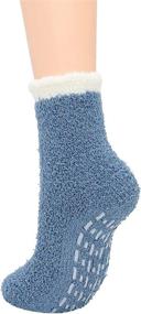 img 2 attached to 🧦 Womens Winter Fluffy Sleep Socks: Fleece, Fuzzy, Athletic, and Cozy