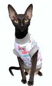 img 2 attached to Kotomoda Sphynx Stretch T Shirt Morning Cats