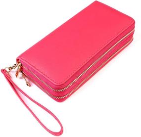img 3 attached to 👛 Women's Classic Leatherette Zip Around Wallet: Handbags & Wallets featuring Wristlet Design